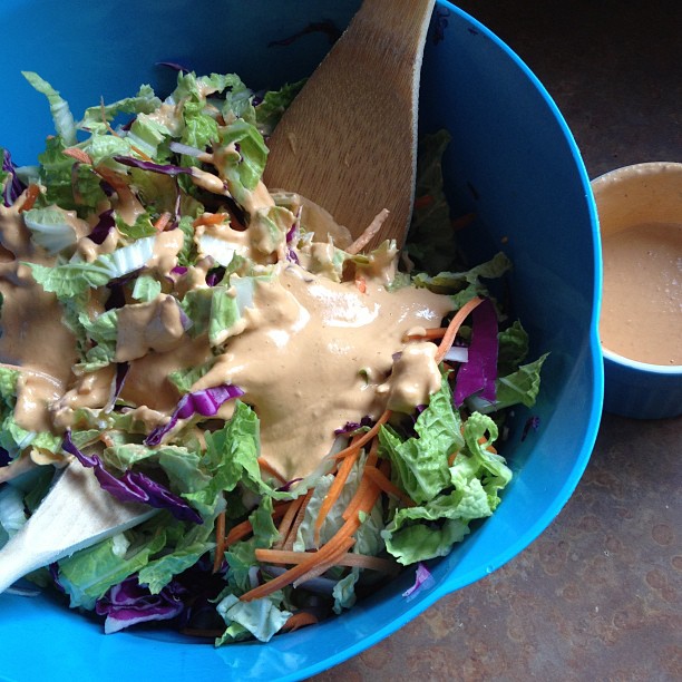 spicy vegan slaw stir