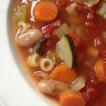 Vegan Minestrone and Garlic Bread