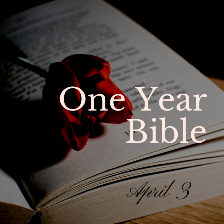 One Year Bible: April 3