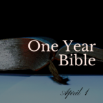 An open Bible with a placemark ribbon along the center