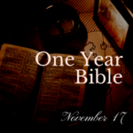 One Year Bible: November 17